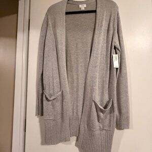 Open-Front Longline Cardigan Sweater